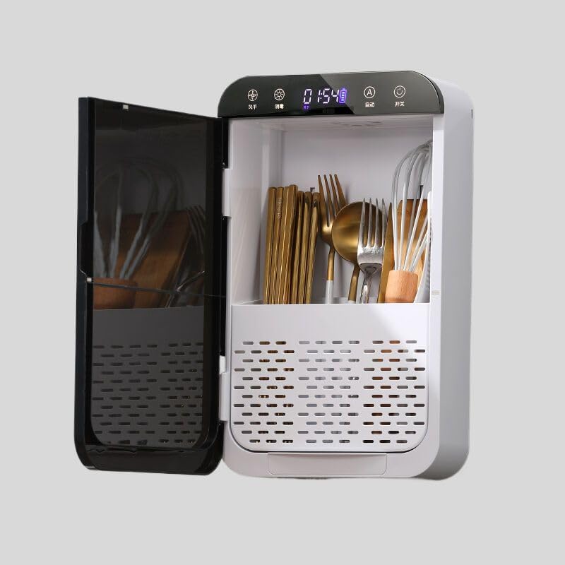筷子筒壁挂式筷子笼家用厨房筷子篓筷子勺子 Wok Spatula and Ladle,置物架 Under Sink Storage for Kitchen Bathroom Cabinet,筷子收纳盒 Storage Bins,-珍珠白【智能/风干//防潮】
