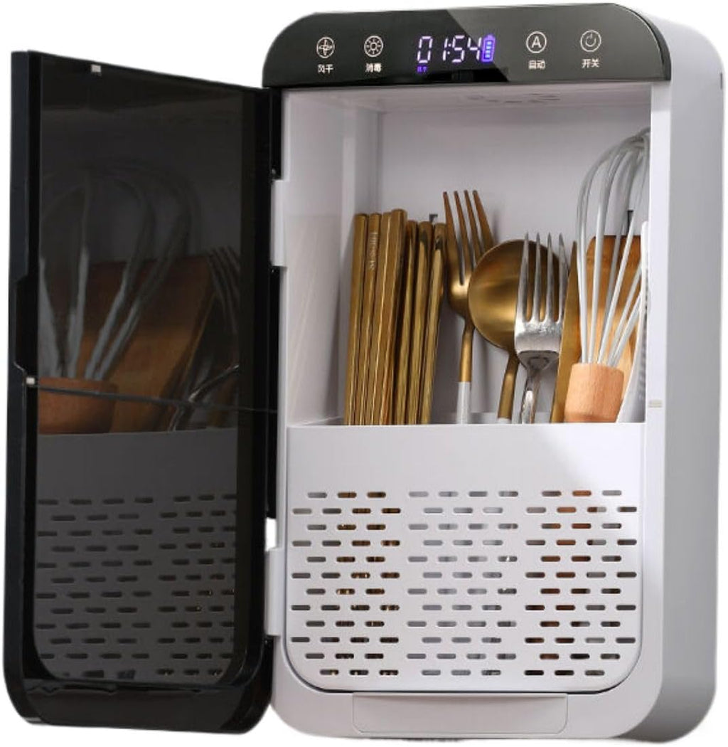 筷子筒壁挂式筷子笼家用厨房筷子篓筷子勺子 Wok Spatula and Ladle,置物架 Under Sink Storage for Kitchen Bathroom Cabinet,筷子收纳盒 Storage Bins,-珍珠白【智能/风干//防潮】
