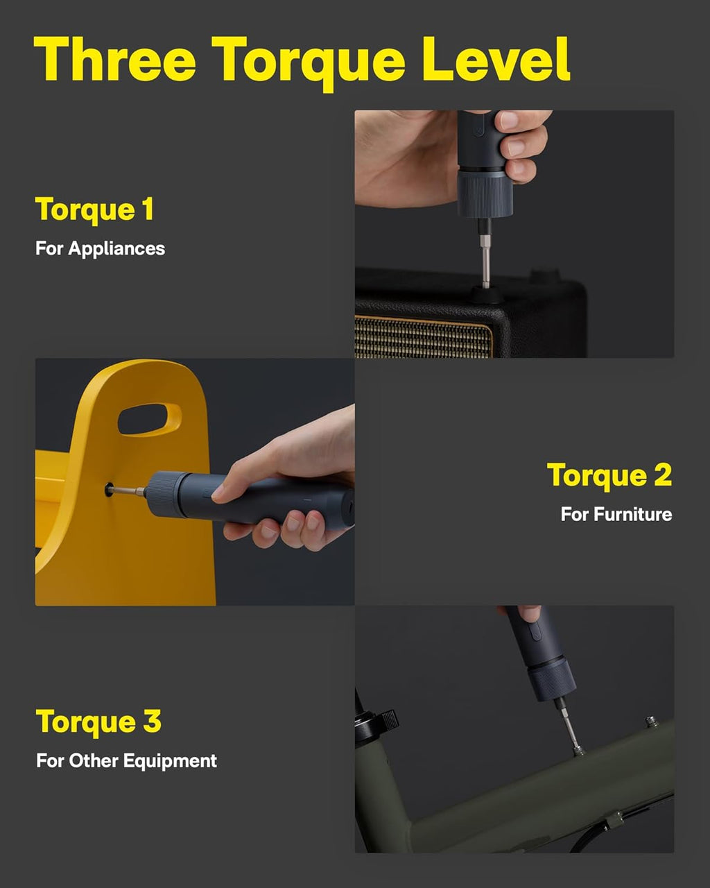 HOTO 25-Piece Upgraded Electric Screwdriver Kit, 1/4'' Hex, Magnetic Lid, 1500mAh Rechargeable Cordless Screwdriver, LED Light, Ideal for Furniture Assembly, Home Repair & Garage Projects